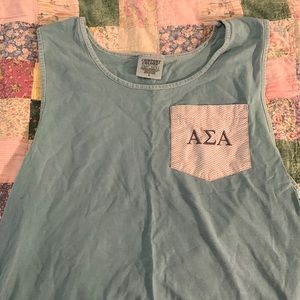 Alpha Sigma Alpha Comfort Colors Tank Top